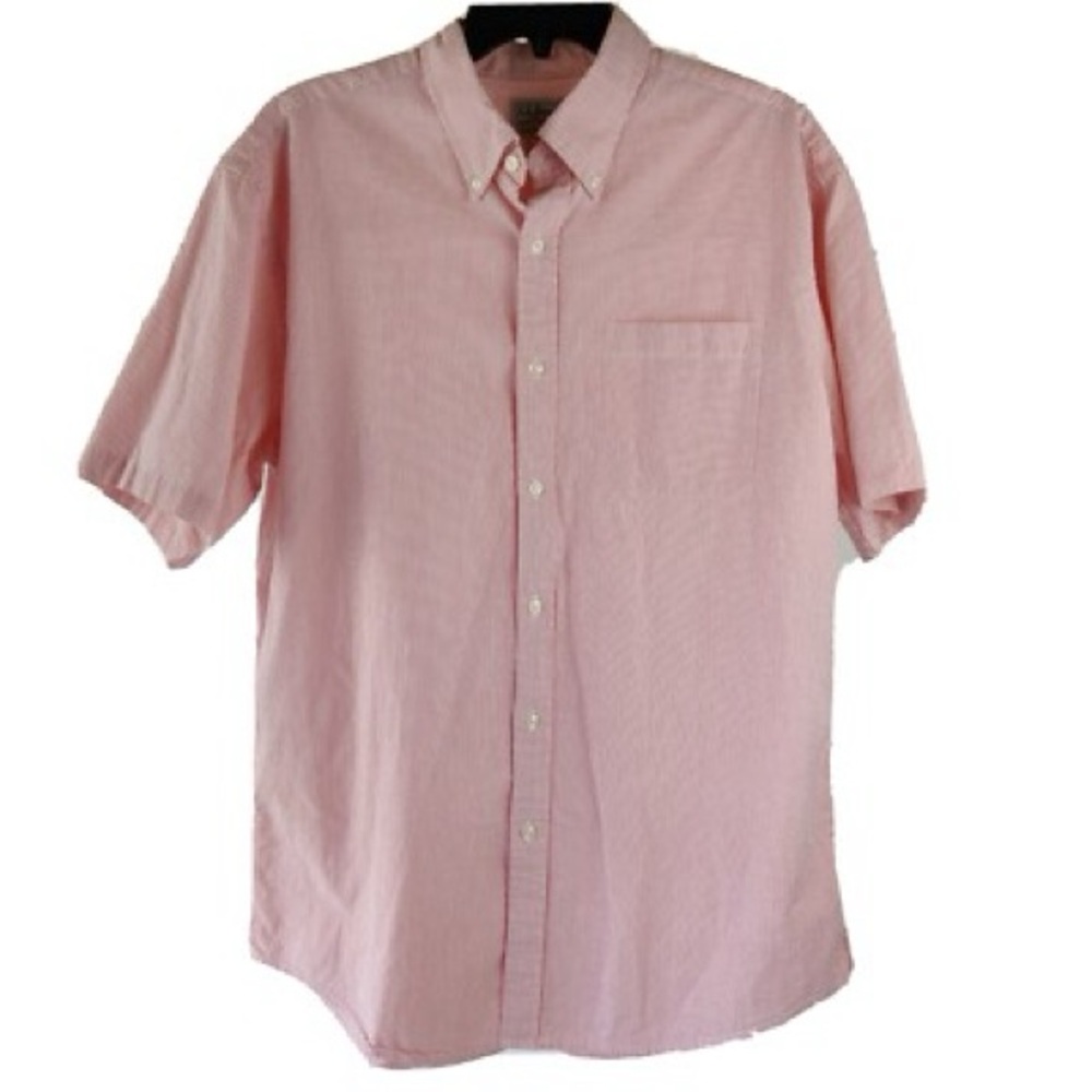 L.L. Bean Men's Pink Casual Button Down Shirt